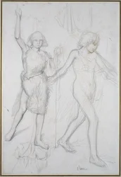 San Giovanni Battista con un angelo che cammina davanti a lui, a destra